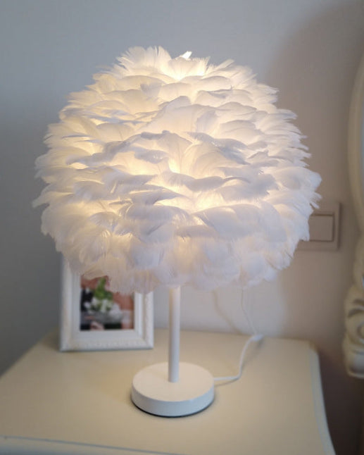 Bedroom Artistic Lamp Feather Table Lamp